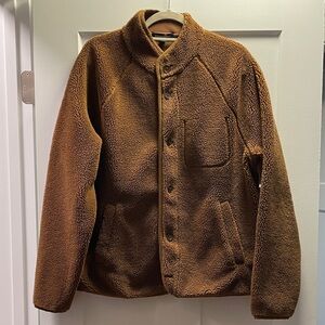 Banana Republic Brown Sherpa Bomber Jacket Unisex